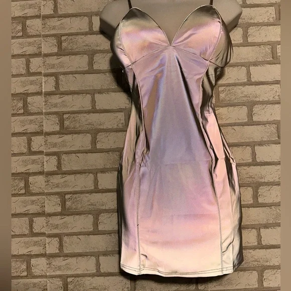 Reflective Mini Dress - Picture 2 of 6